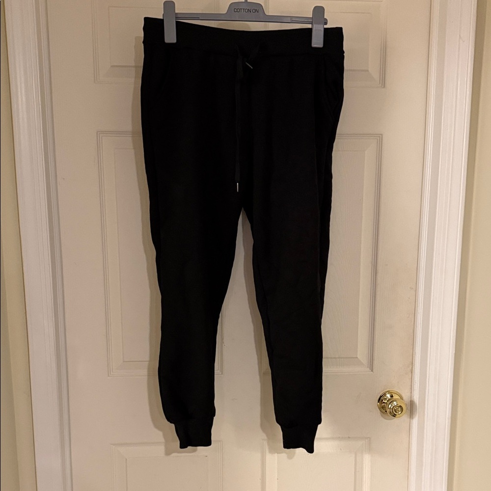 YeoKou Fleece Lined Black Joggers